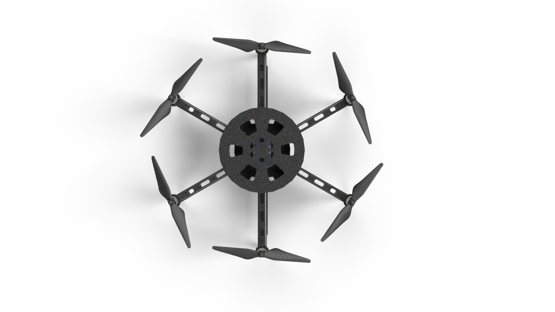 Precision engineered drone - top view